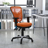 Orange Siyer Mid Back Mesh Multifunction Ergonomic Office Chair With Adjustable Arms 
